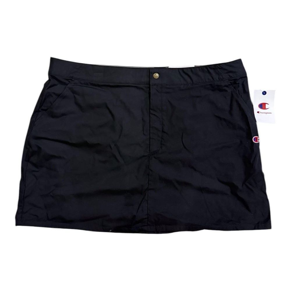 Champion Black Athletic Mini Pencil Skirt with Champion Logo Plus Size 20
